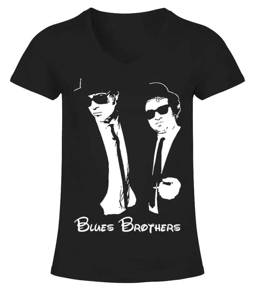 049. The Blues Brothers BK Camiseta cuello pico Mujer