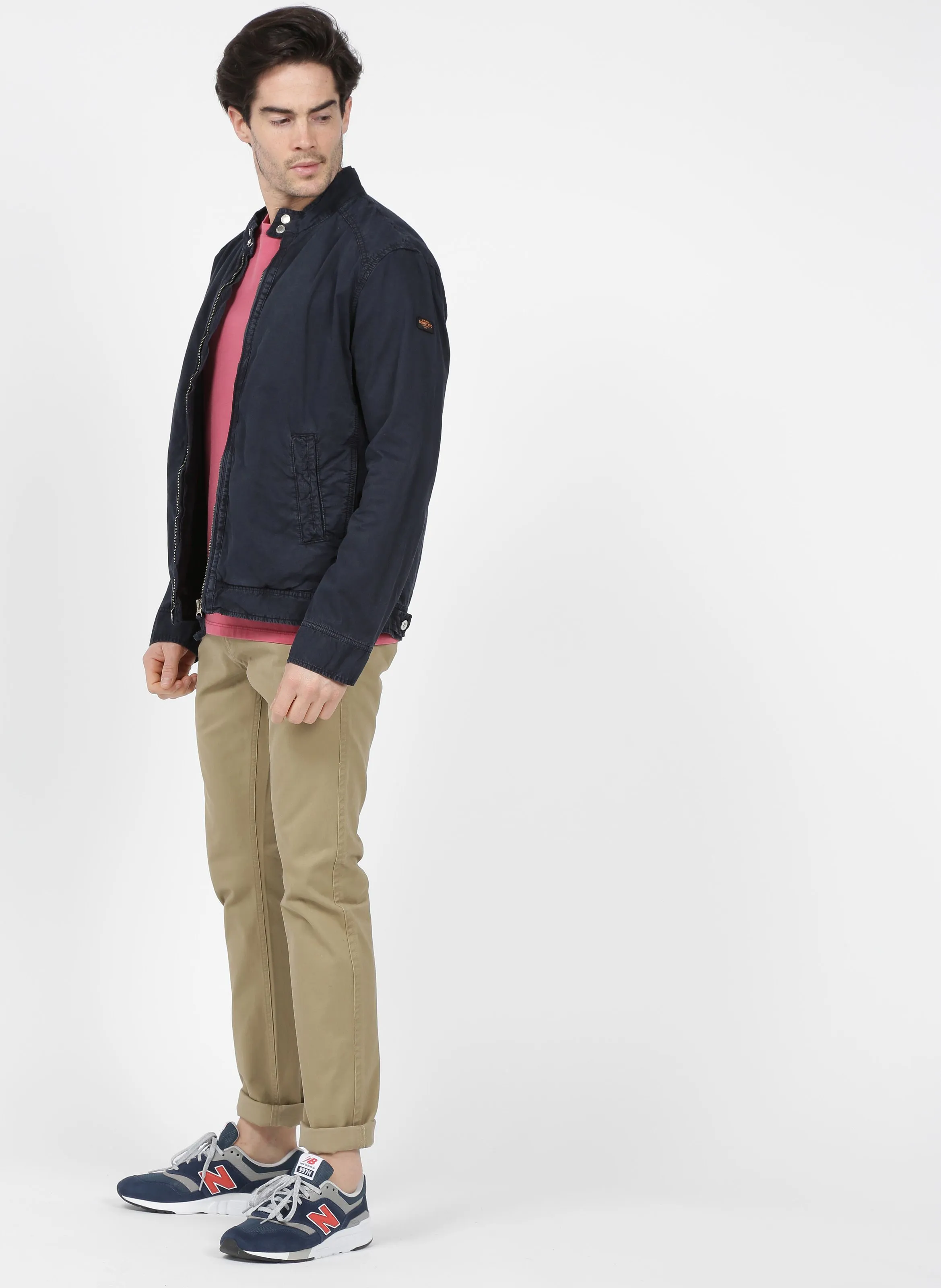 ALPHA ORIGINAL KHAKI SKINNY  PANTALóN CHINO SLIM FIT DE MEZCLA DE ALGODóN EN CAQUI