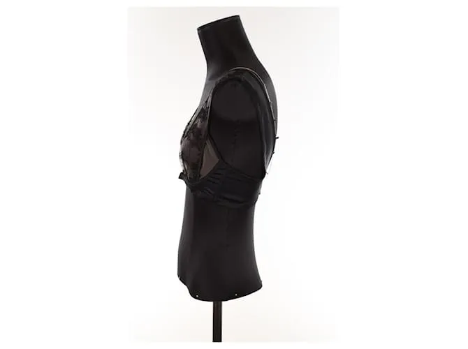Autre Marque Conjunto de lencería de seda Negro 