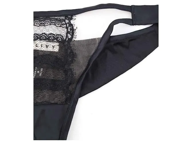 Autre Marque Conjunto de lencería de seda Negro 