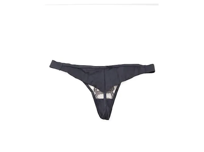 Autre Marque Conjunto de lencería de seda Negro 