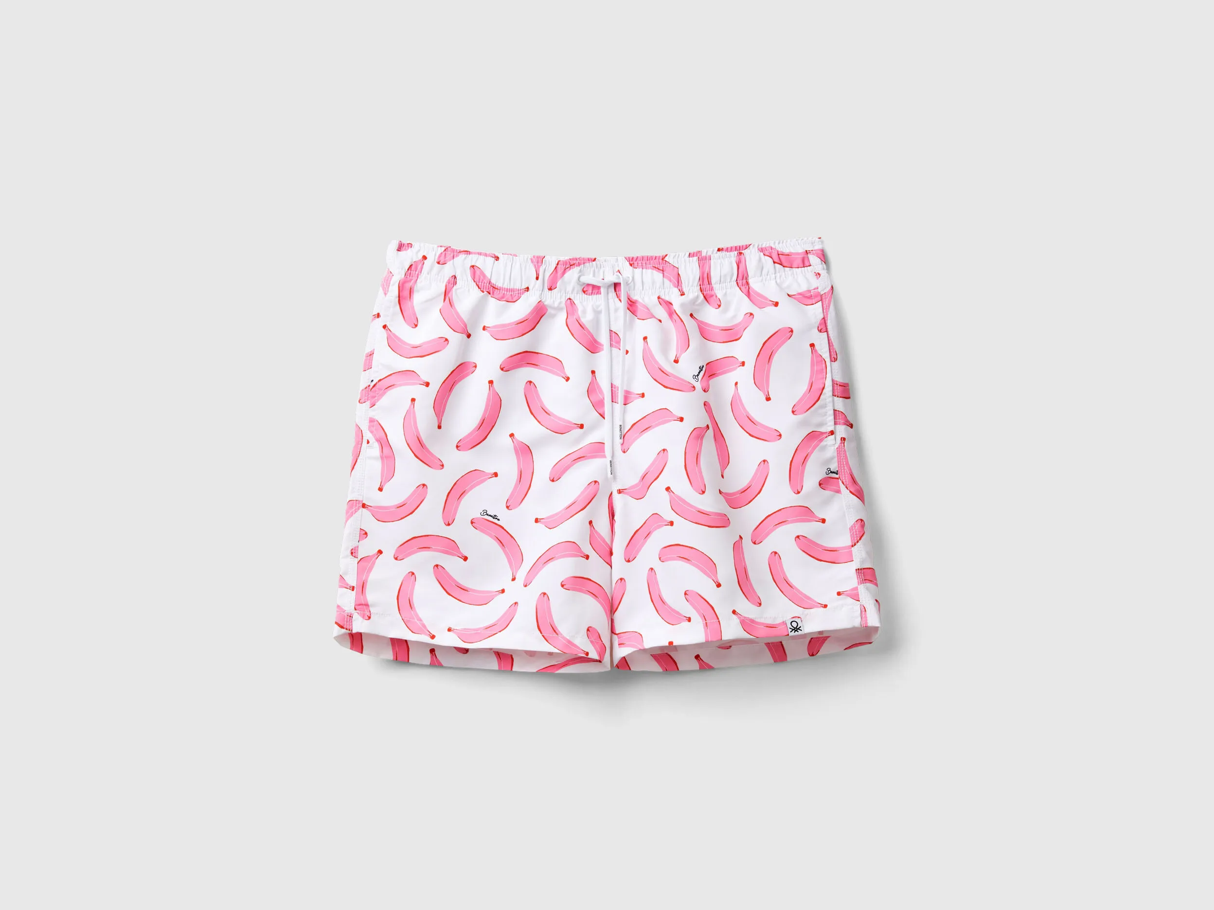 Bañador bóxer blanco con estampado de plátanos