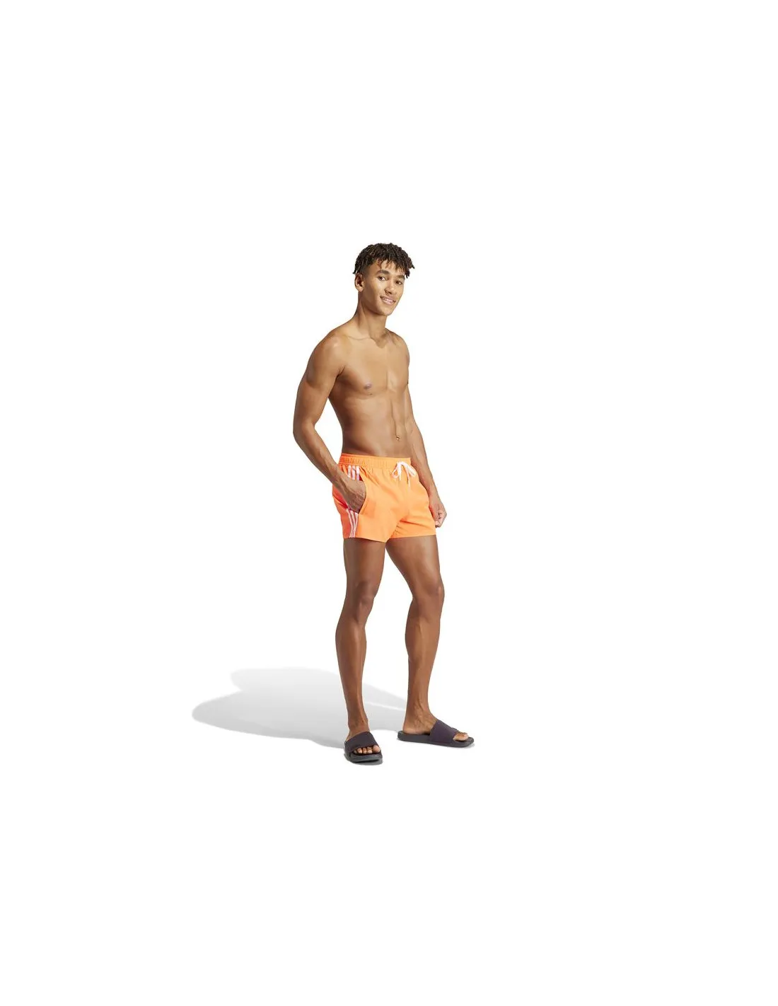 Bañador de Natación adidas 3 Bandas Clx Hombre Naranja