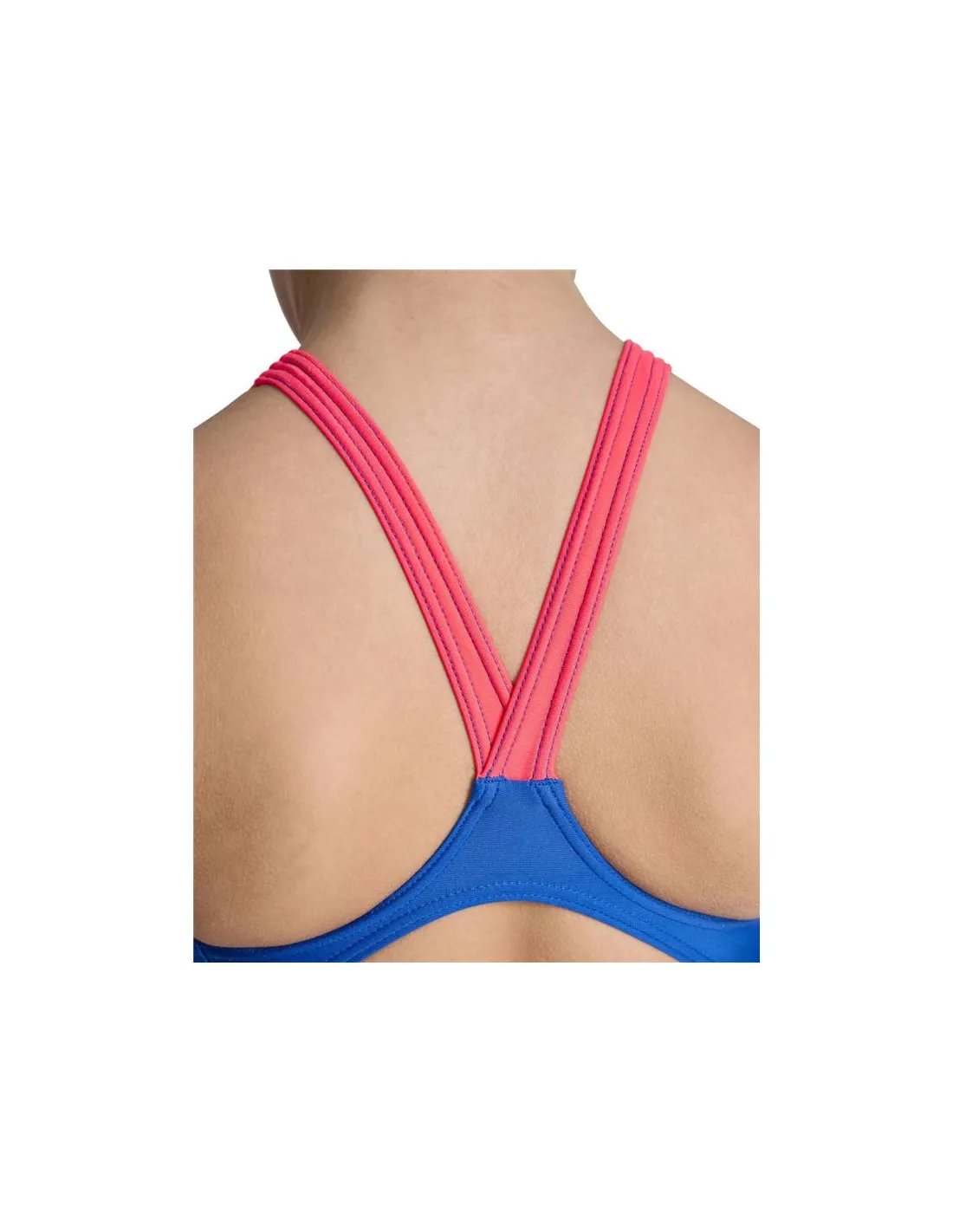 Bañador de Natación Arena Swimsuit V Back Graphic Royal/Fluo Red Infantil