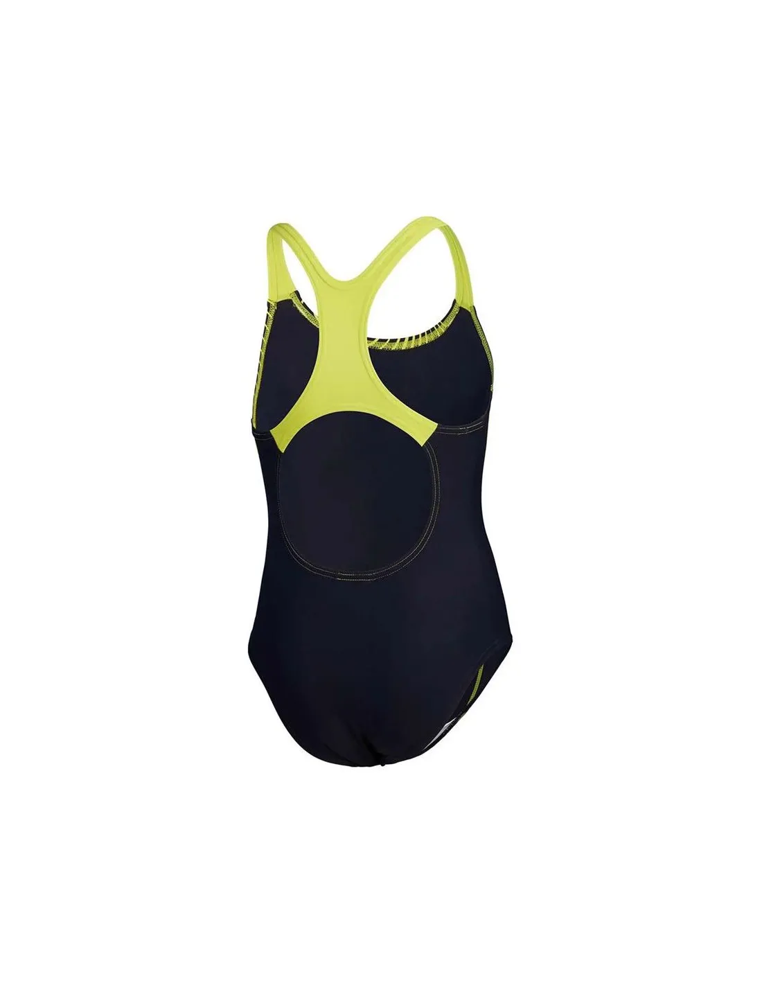 Bañador de Natación Speedo Medley Logo Medalist Niña Navy/Limón