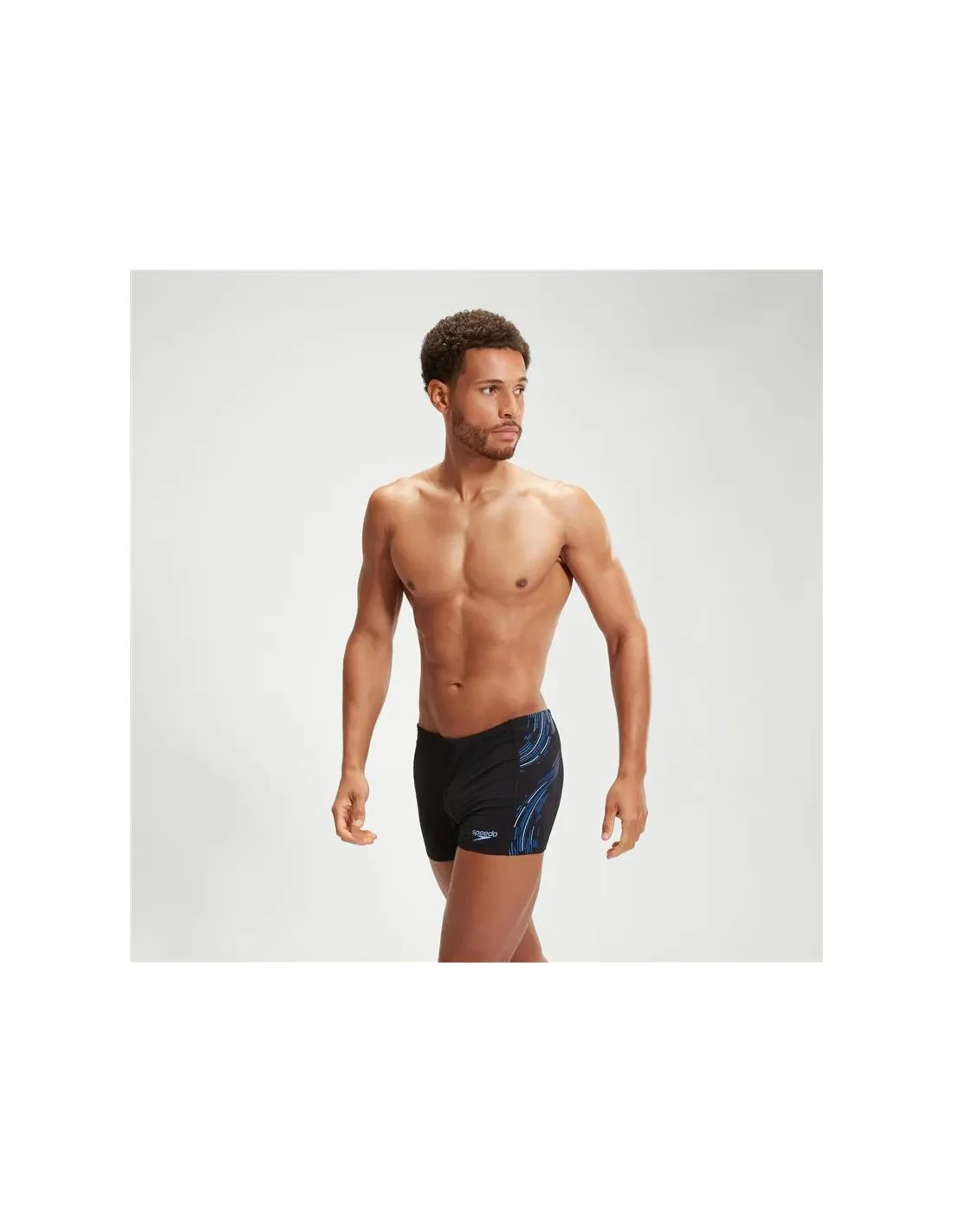 Bañador de Natación Speedo Tech Panel Aquashort Hombre Negro/Azul