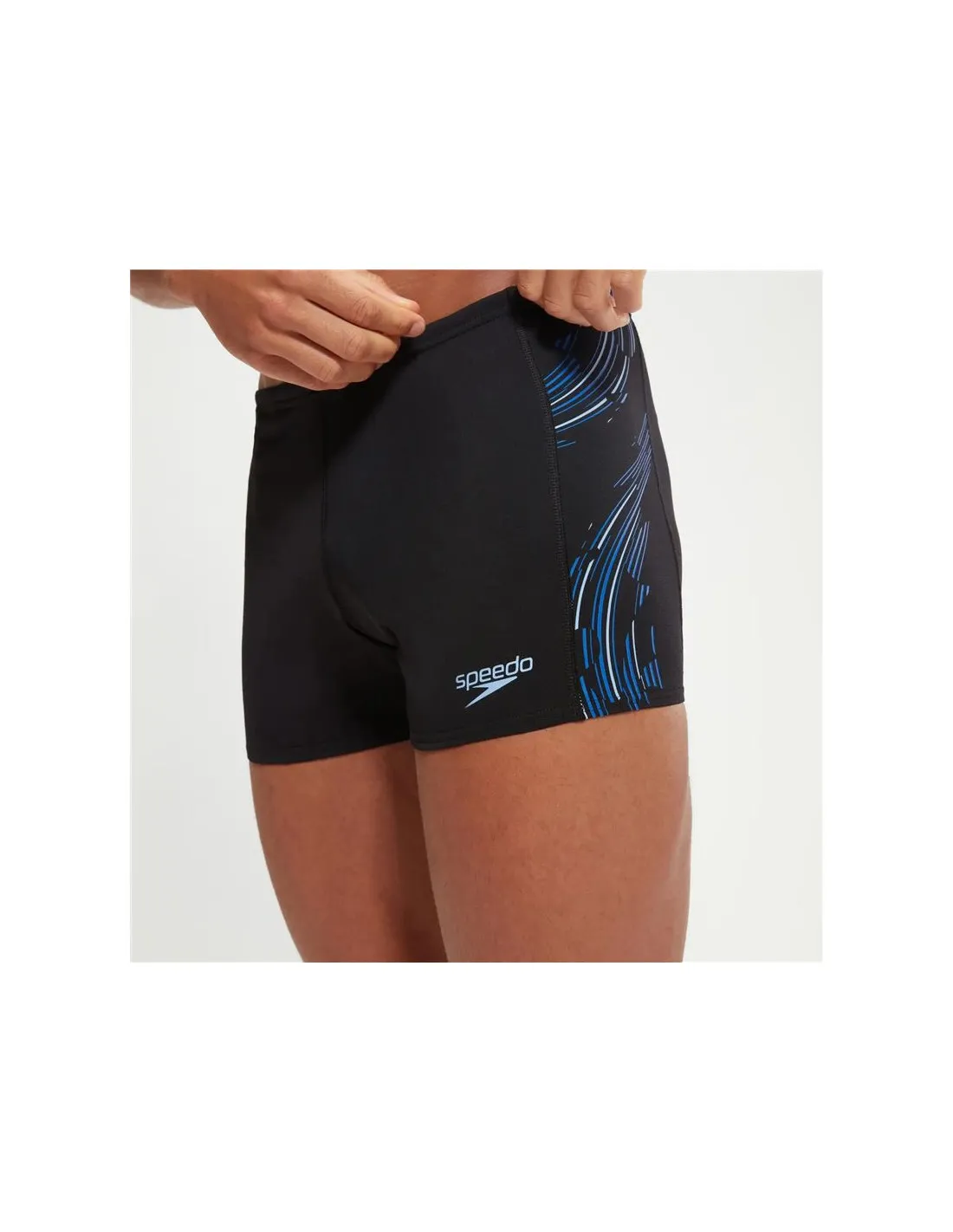 Bañador de Natación Speedo Tech Panel Aquashort Hombre Negro/Azul