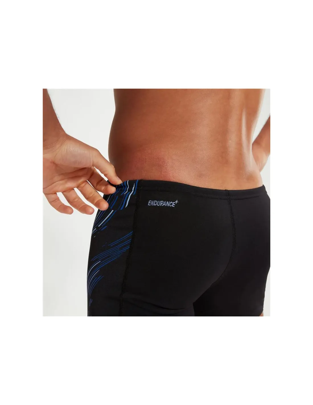 Bañador de Natación Speedo Tech Panel Aquashort Hombre Negro/Azul