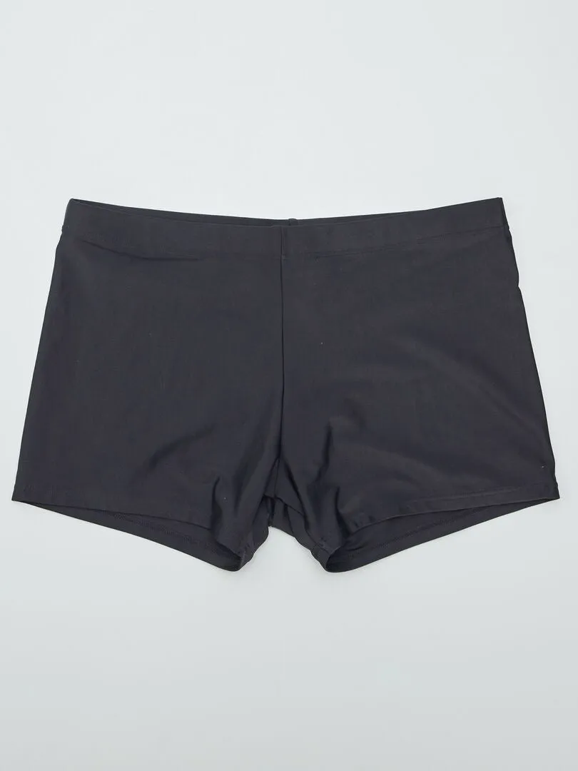 BAñADOR LISO TIPO BóXER  NEGRO