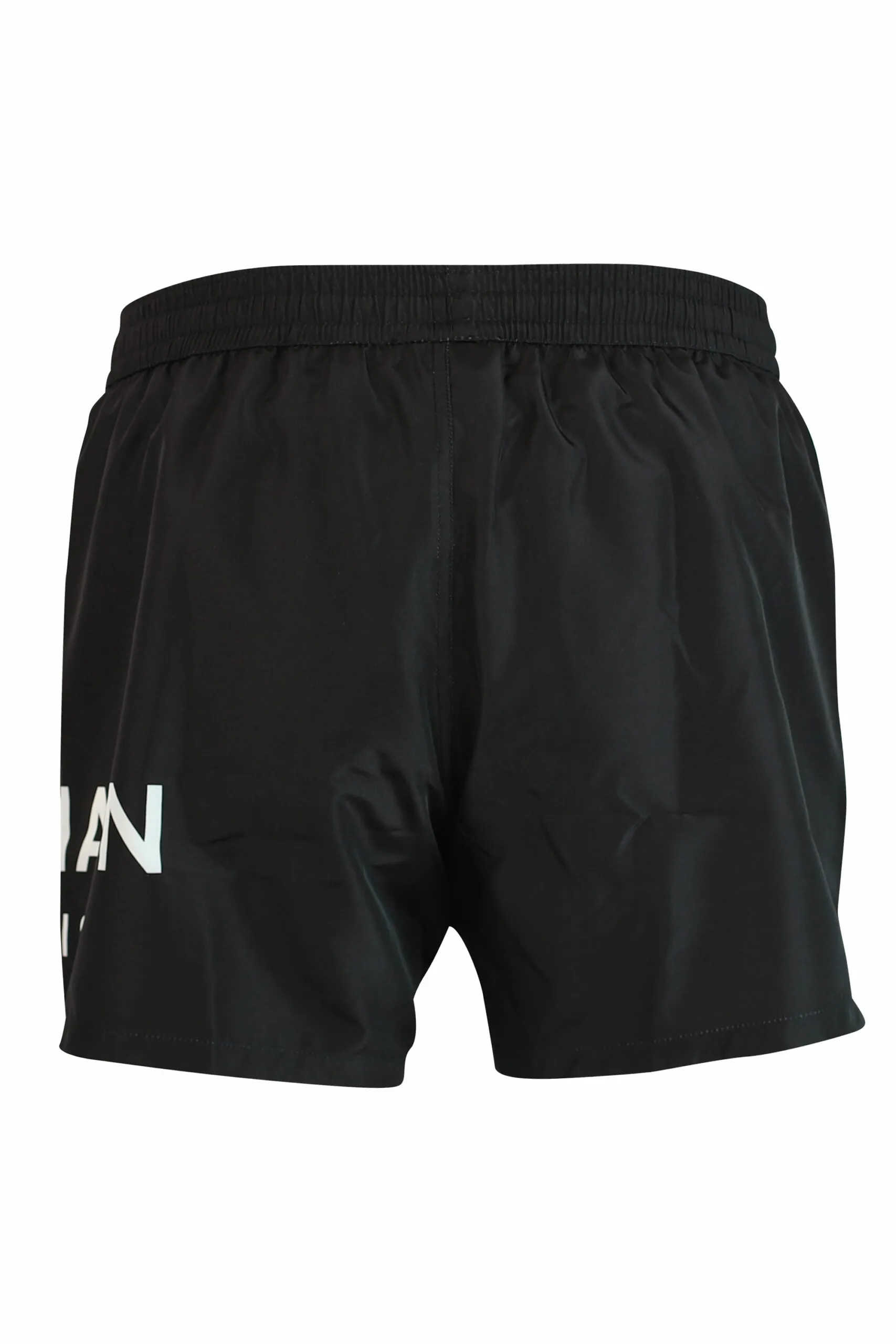 Bañador negro con logo blanco lateral