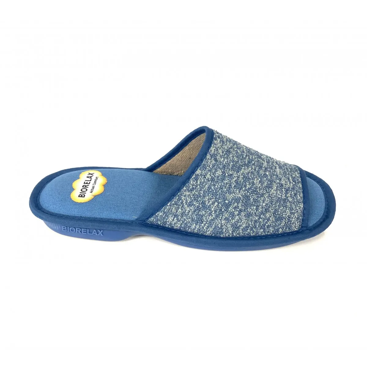 Biorelax rebaja zapatilla de casa abierta mujer azul Bio4012