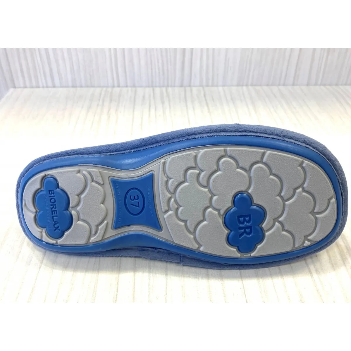 Biorelax zapatilla de casa acolchada estampada mujer azul Bio4581