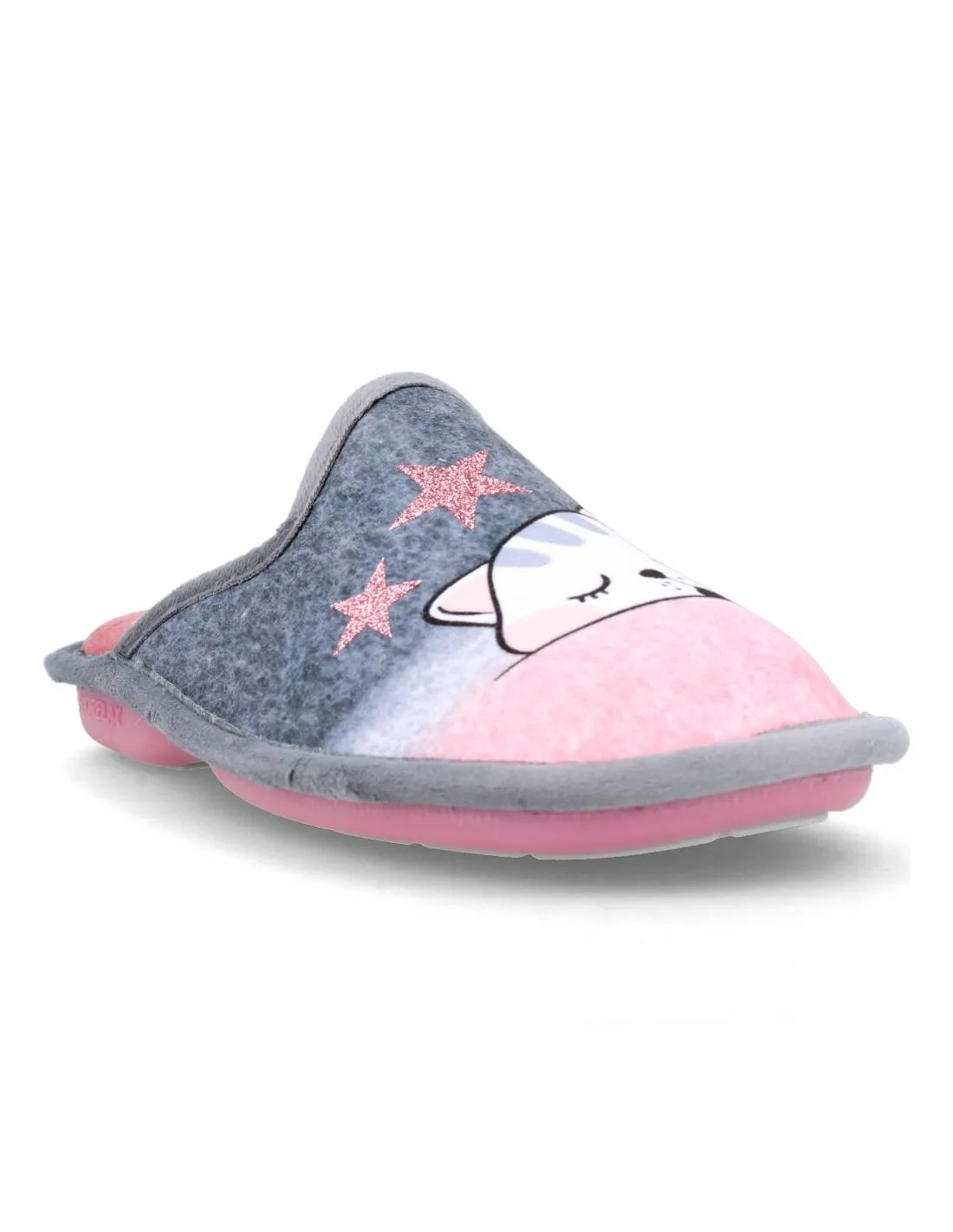 BIORELAX  ZAPATILLAS CASA GATO ESTRELLAS SALMóN