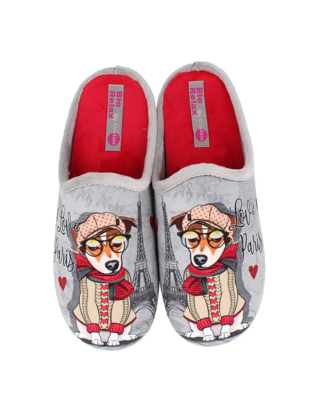 BIORELAX  ZAPATILLAS CASA PERRO PARíS NIEBLA