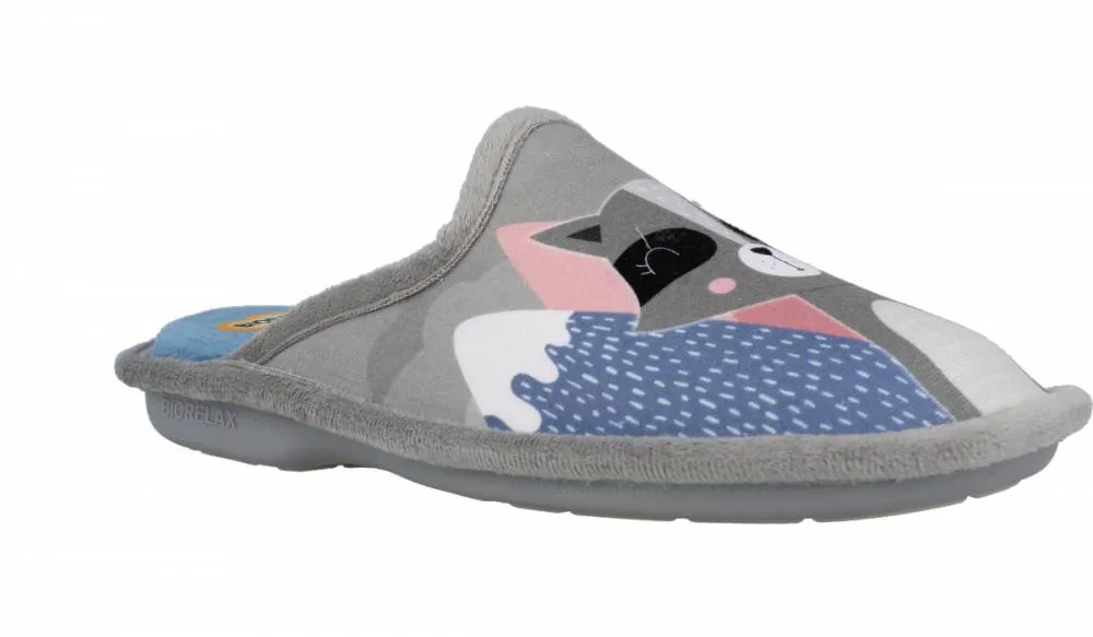 BIORELAX  ZAPATILLAS DE CASA MAPACHE NIEBLA