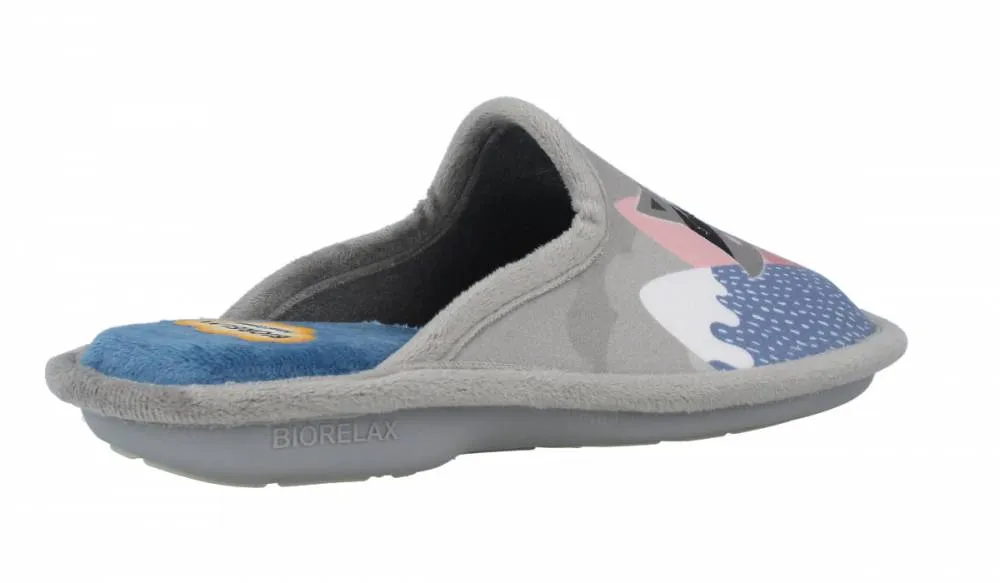 BIORELAX  ZAPATILLAS DE CASA MAPACHE NIEBLA