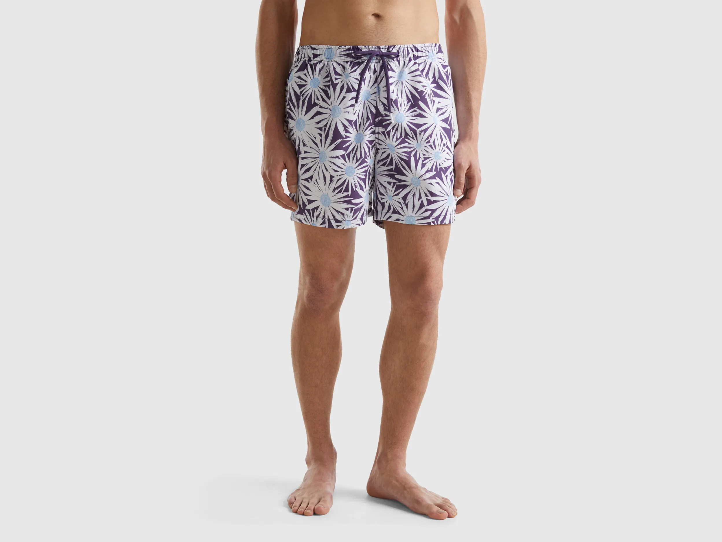 Bóxer de baño con estampado tropical
