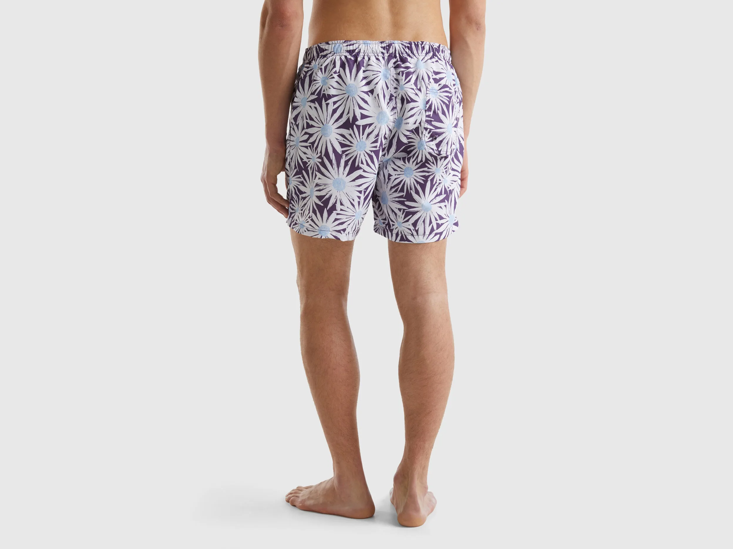 Bóxer de baño con estampado tropical
