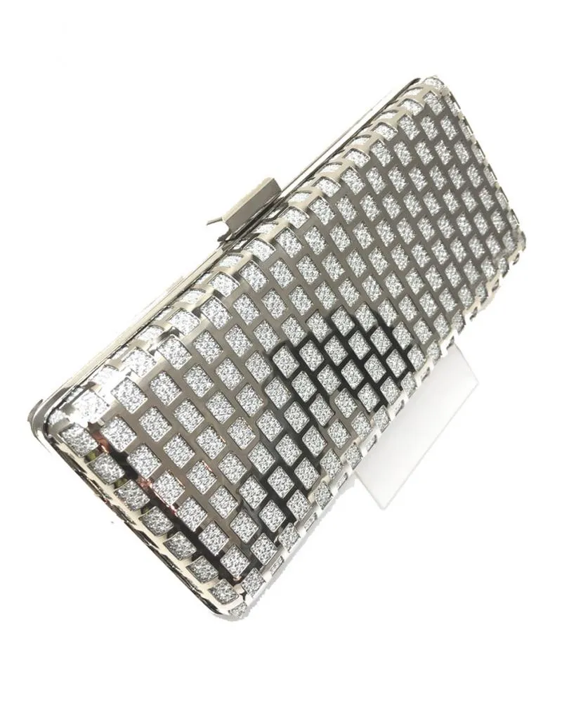 BOLSOS DE FIESTA PLATEADOS CLLUTCH DE METAL PARA BODAS