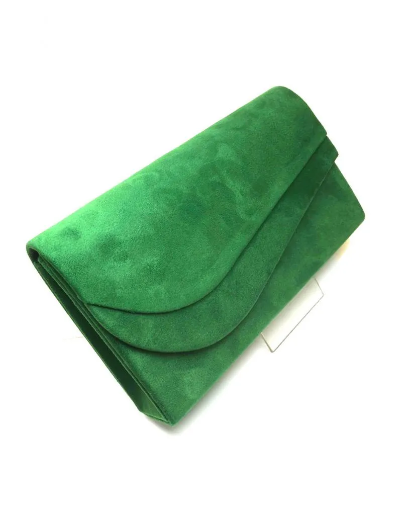 BOLSOS DE FIESTA VERDES ELEGANTE CARTERA CON BONITA SOLAPA