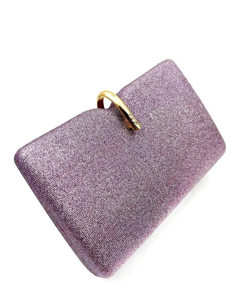 BOLSOS ELEGANTES DE BODA MORADOS CON BONITO CIERRE JOYA