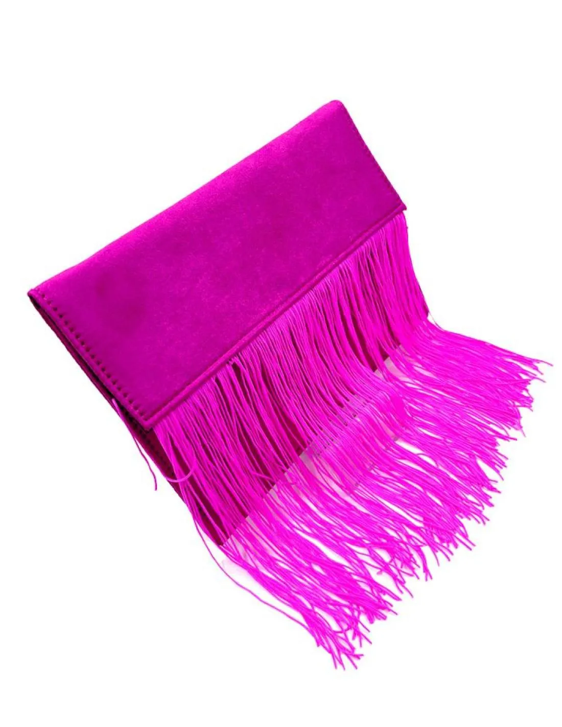 BOLSOS FIESTA FUCSIAS CON FLECOS MUY SOFISTICADOS Y TENDENCIA