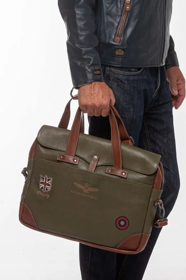 Bolsos Hombre Royal Air Force Crooks Bag Dark Kaki