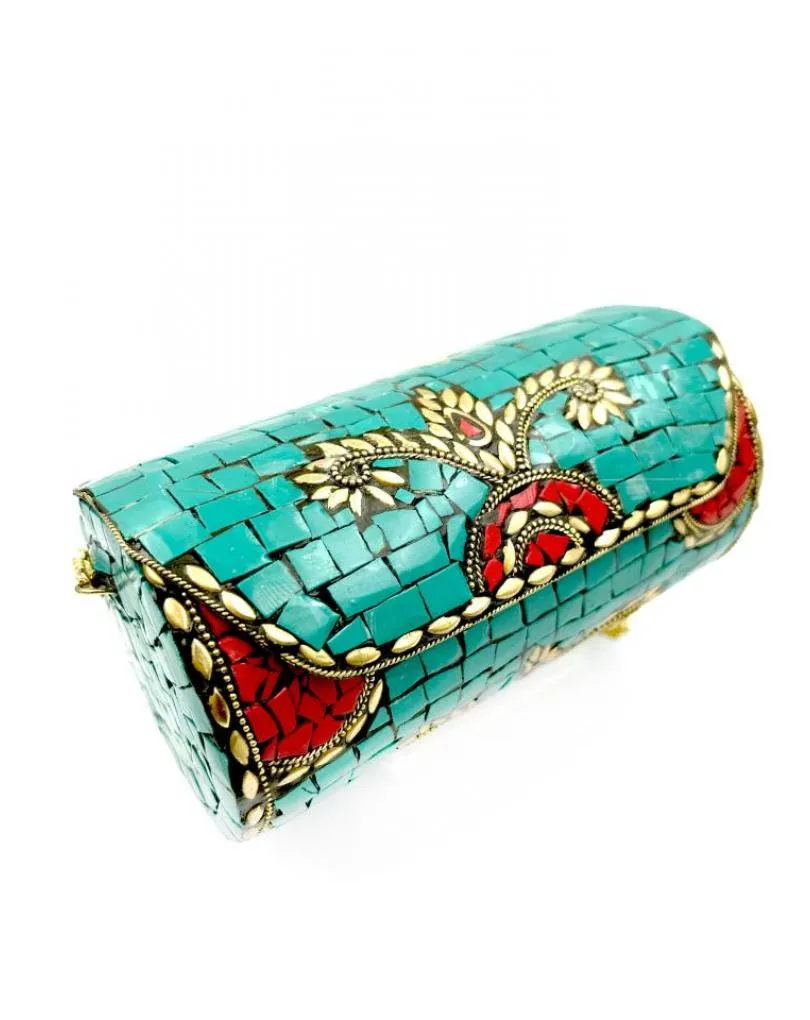 BOLSOS IBIZA DE MOSAICO TURQUESA PARA BODAS DE VERANO
