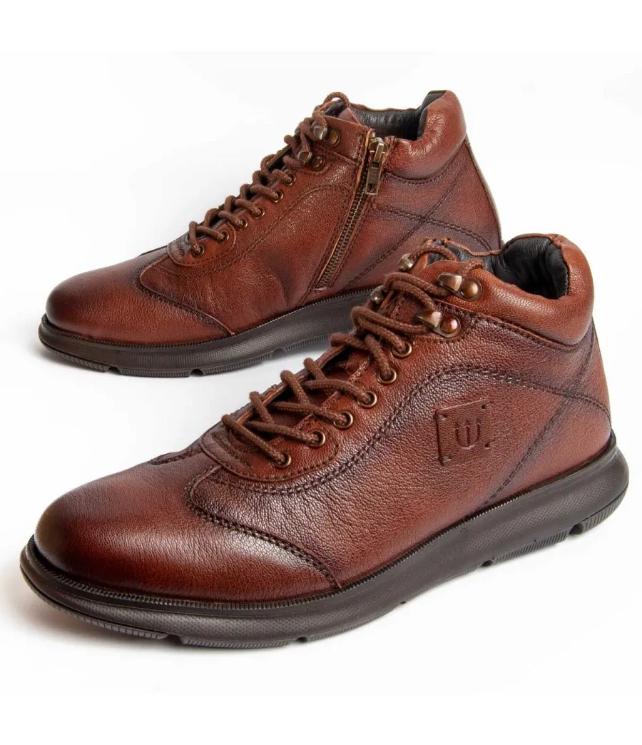 Bota De Piel Para Hombre.  Purapiel  Botiel5  98991