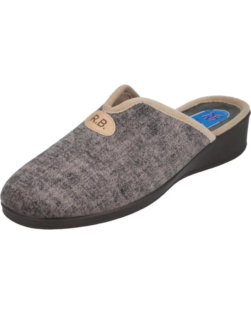CALZADO DE CASA DE MUJER L&R SHOES LR SHOES 32062 ZAPATILLAS DE CASA MUJ GRIS