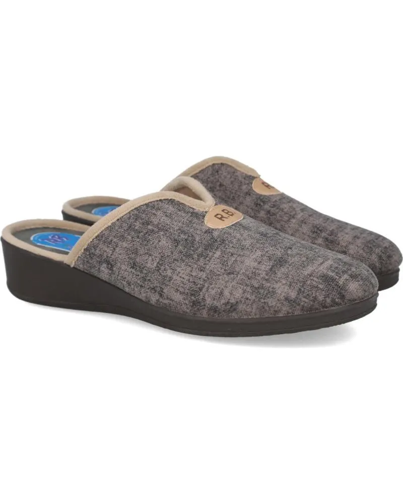 CALZADO DE CASA DE MUJER L&R SHOES LR SHOES 32062 ZAPATILLAS DE CASA MUJ GRIS