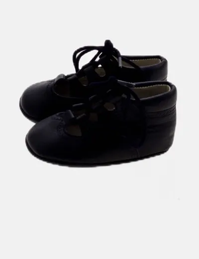 Calzitos Zapato azul marino acordonado