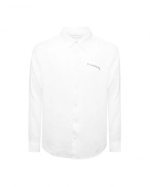 Camisa de lino John Richmond X UMP23116CA Blanco