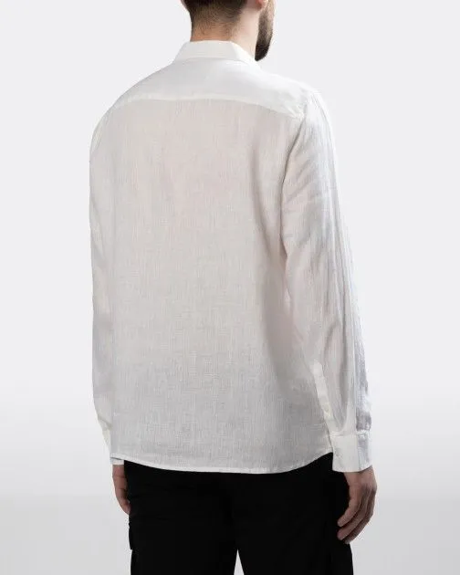 Camisa de lino John Richmond X UMP23116CA Blanco