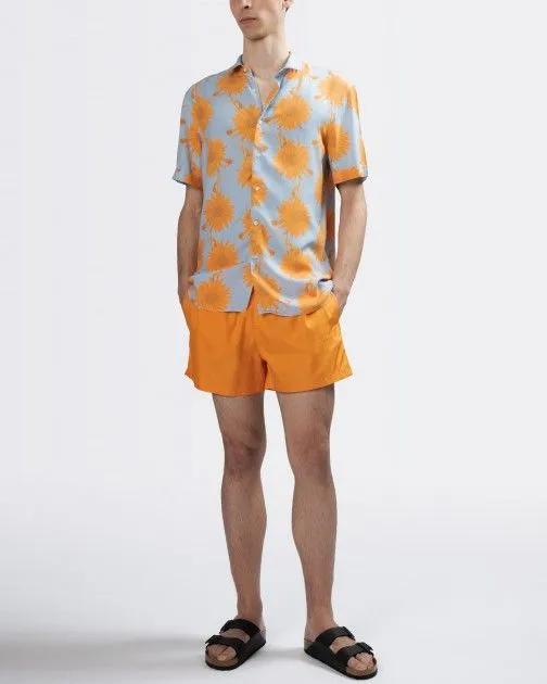 Camisa de manga corta Liu Jo P201 SUN FLOWER SHORT Azul
