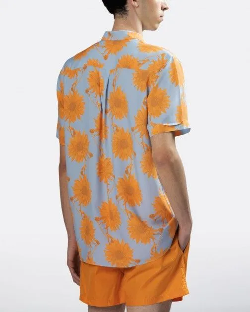 Camisa de manga corta Liu Jo P201 SUN FLOWER SHORT Azul