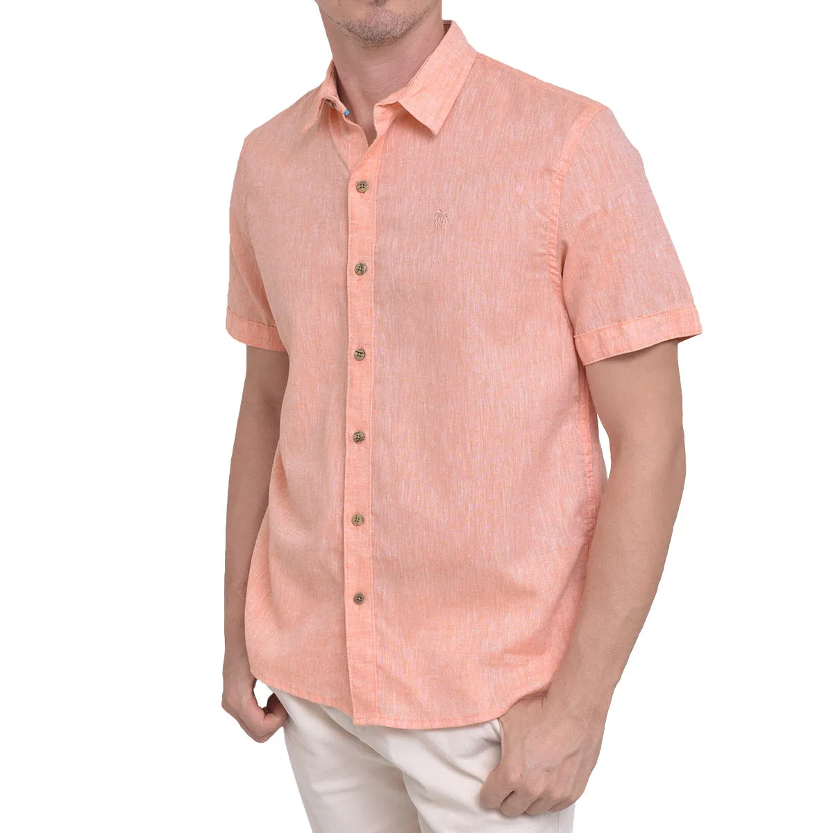 CAMISA LINO GAGLIARI NARANJA