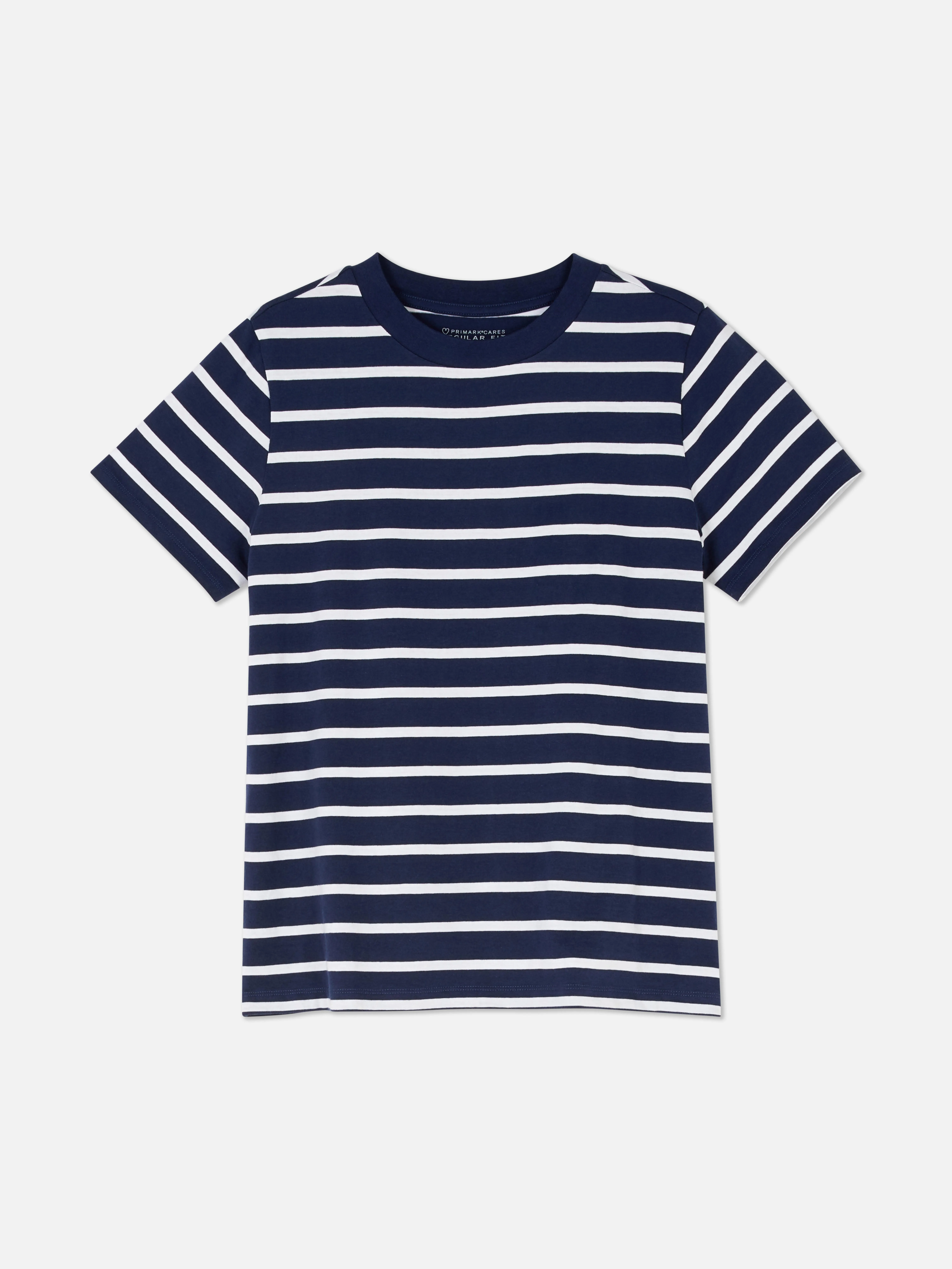 Camiseta a rayas con cuello redondo