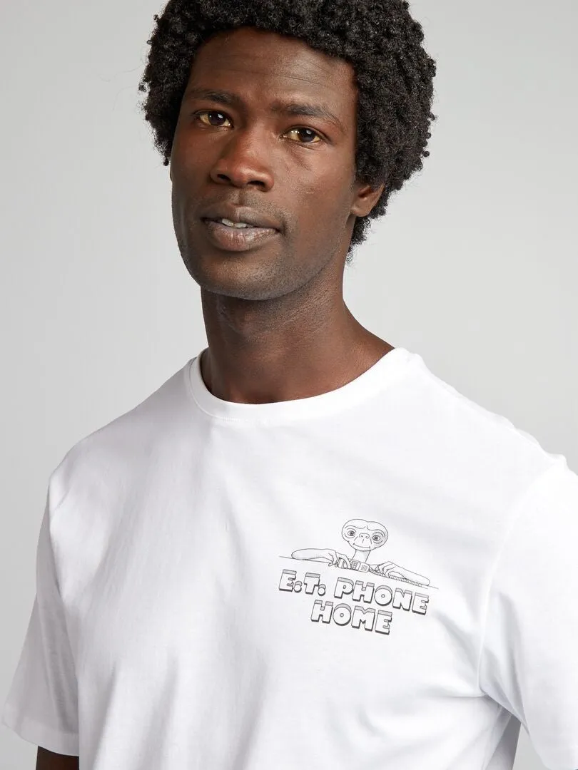 CAMISETA CON CUELLO REDONDO 'E.T.'  BLANCO