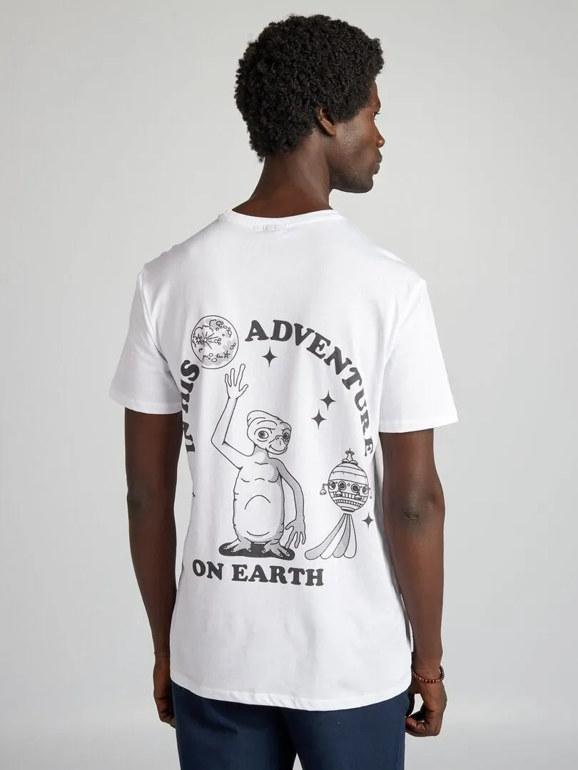CAMISETA CON CUELLO REDONDO 'E.T.'  BLANCO
