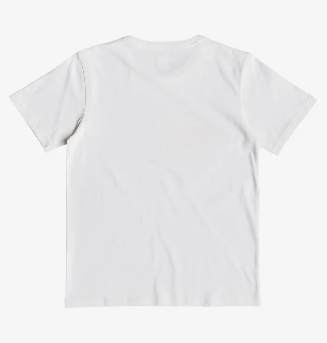 Camiseta DC SHOES manga corta niño AHERO SNOW WHITE (wbb0) Ref. EDBZT03331 Blanca logo amarillo