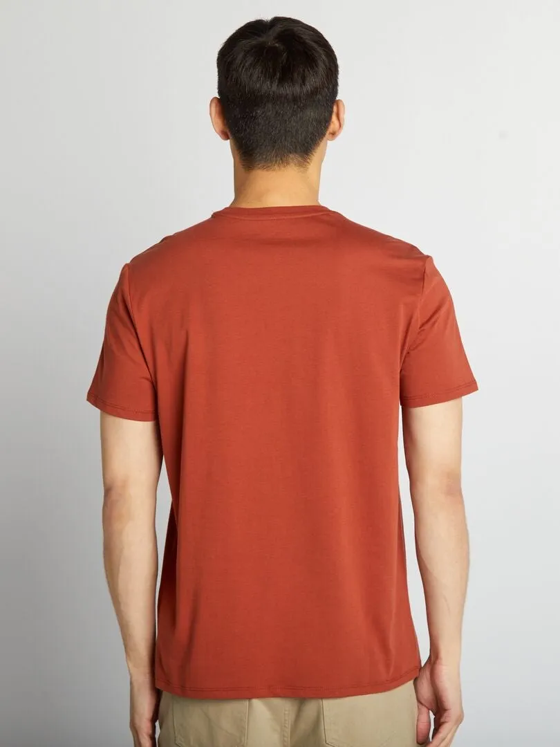 CAMISETA DE CUELLO REDONDO 'KEITH HARING'  MARRON