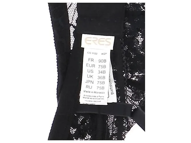Camiseta de lencería ERES.  Cordón Negro 