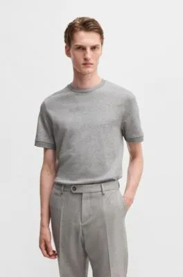 Camiseta de mezcla de cashmere y algodón con acabado antibacteriano