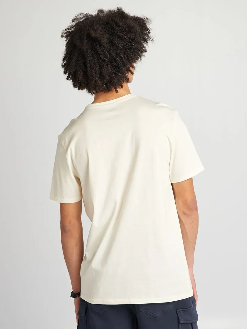 CAMISETA DE PUNTO CON CUELLO REDONDO  BLANCO