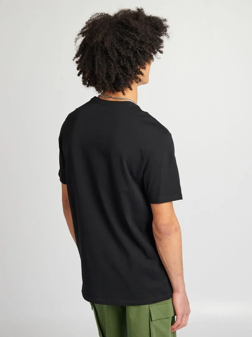 CAMISETA DE PUNTO CON CUELLO REDONDO  NEGRO