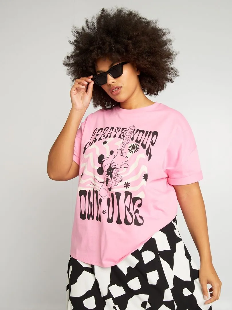 CAMISETA ESTAMPADA 'DISNEY'  ROSA