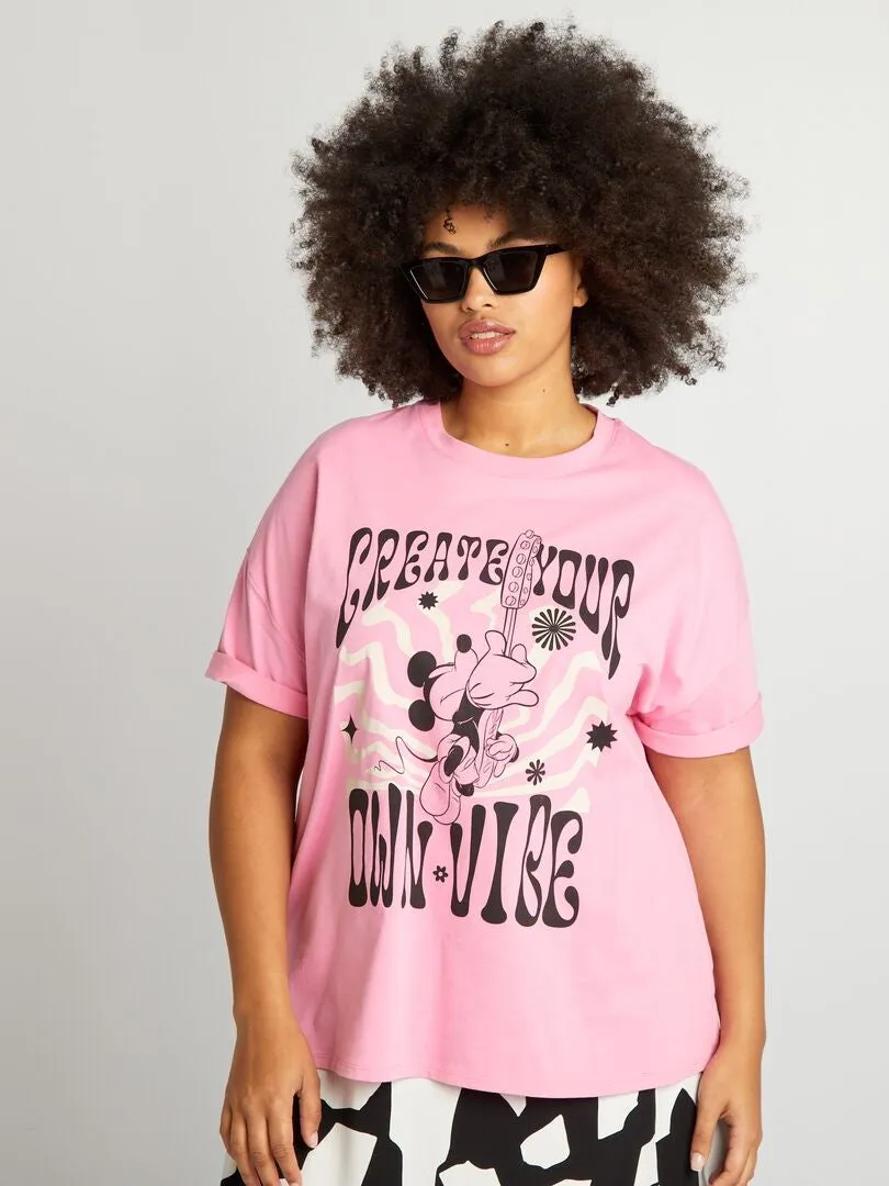 CAMISETA ESTAMPADA 'DISNEY'  ROSA