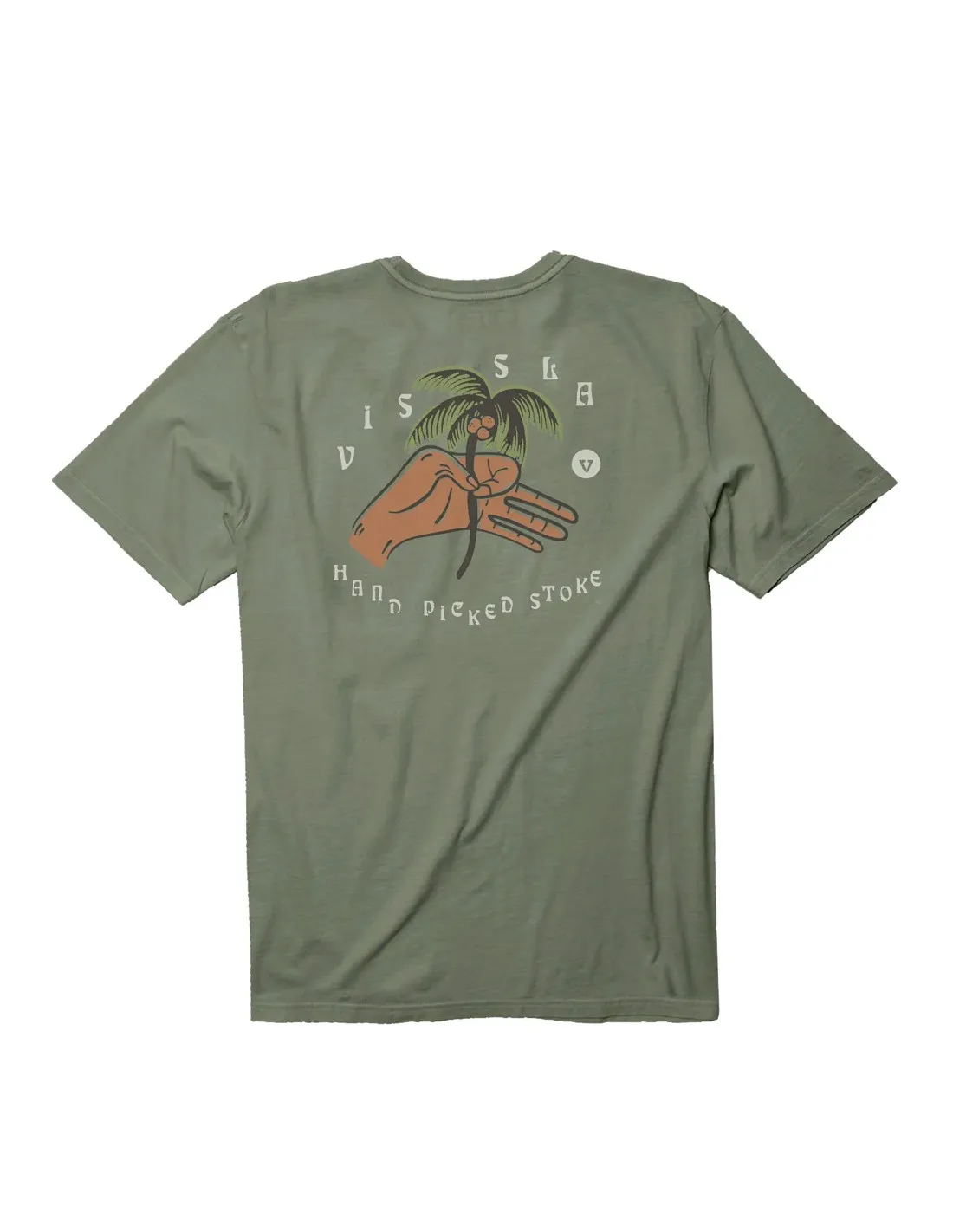 CAMISETA HOMBRE VISSLA MANGA CORTA HAND PICKED SS PKT TEEARM REFM4821HAN (ARM) KHAKI