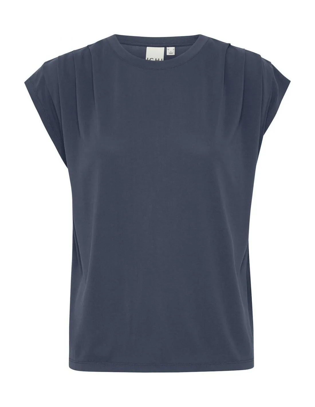 CAMISETA HOMBROS FRUNCIDOS AZUL ICHI LISKEN